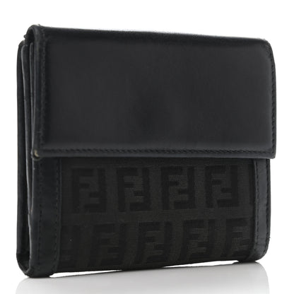 Fendi Zucchino Compact Wallet Black 2 of 4