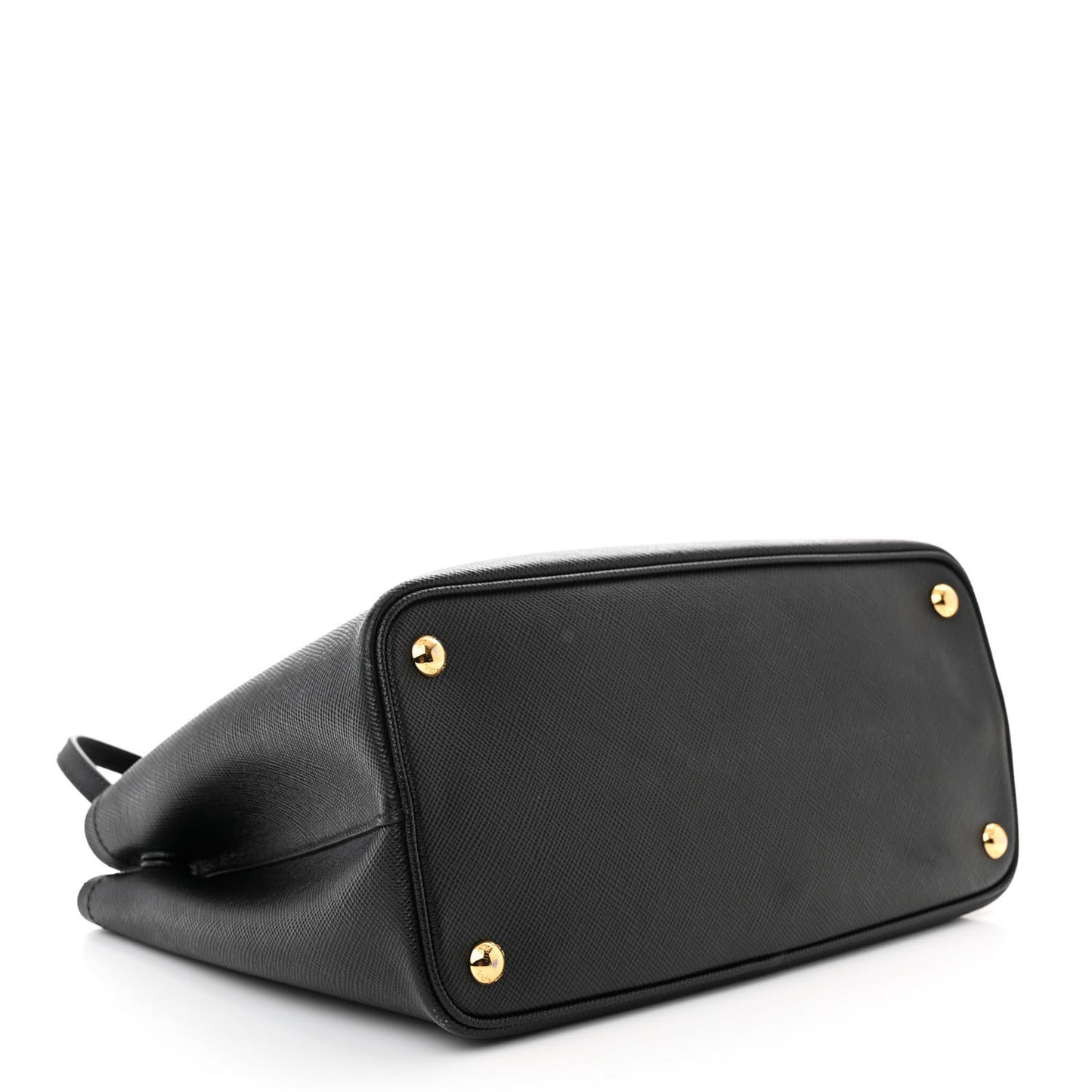 Saffiano Cuir Small Double Bag Black Fuoco