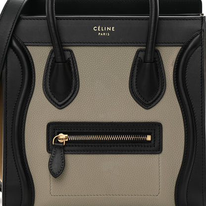 Celine Baby Grained Calfskin Nubuck Nano Tri-Color Luggage Stone 8 of 15