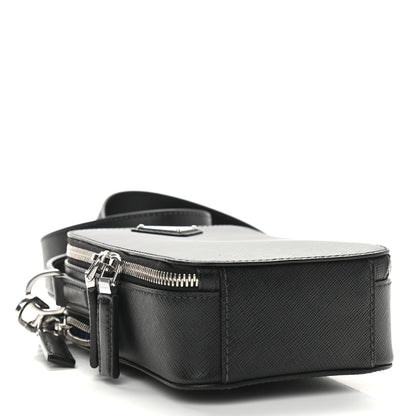 Prada Saffiano Travel Brique Crossbody Messenger Bag Black 4 of 14