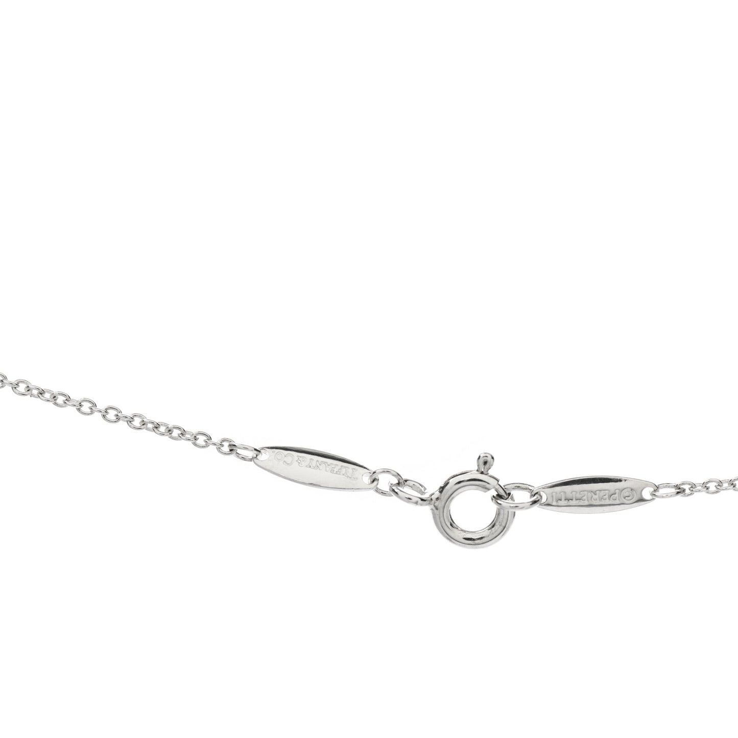 Sterling Silver 16mm Elsa Peretti Open Heart Pendant Necklace