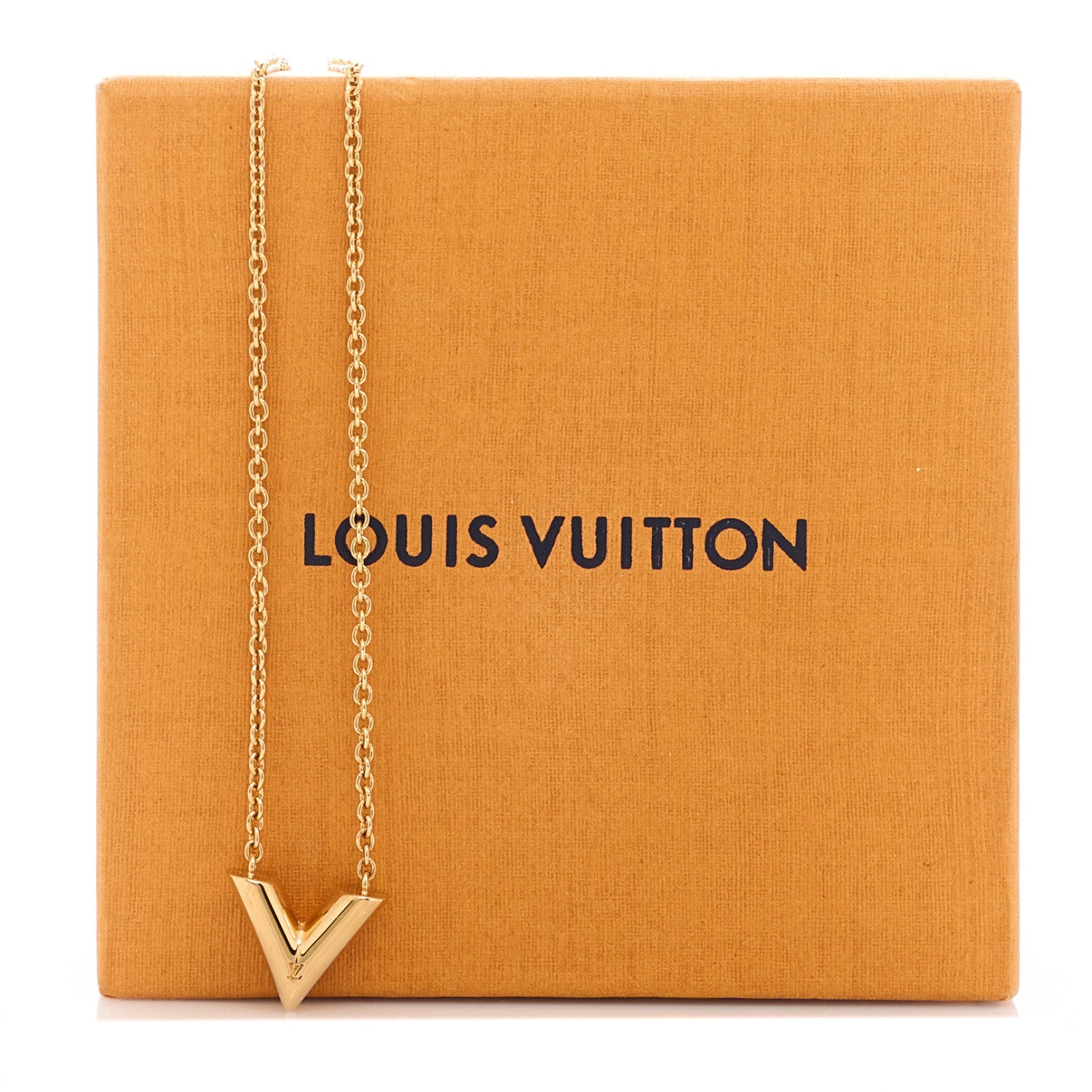 Louis Vuitton Brass Essential V Necklace Gold 1387911 – FASHIONPHILE