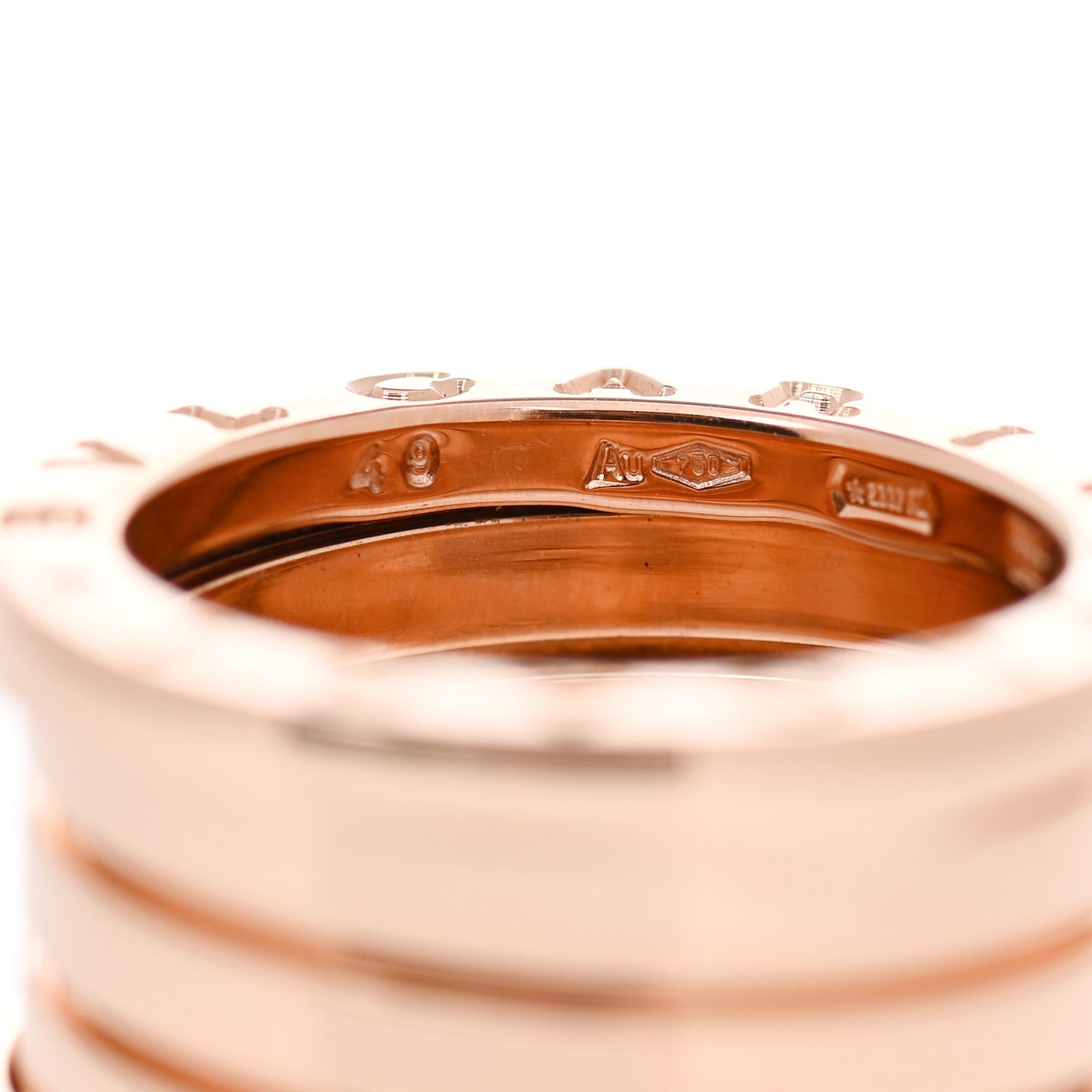 18K Rose Gold B.Zero1 Four-Band Ring 49 4.75