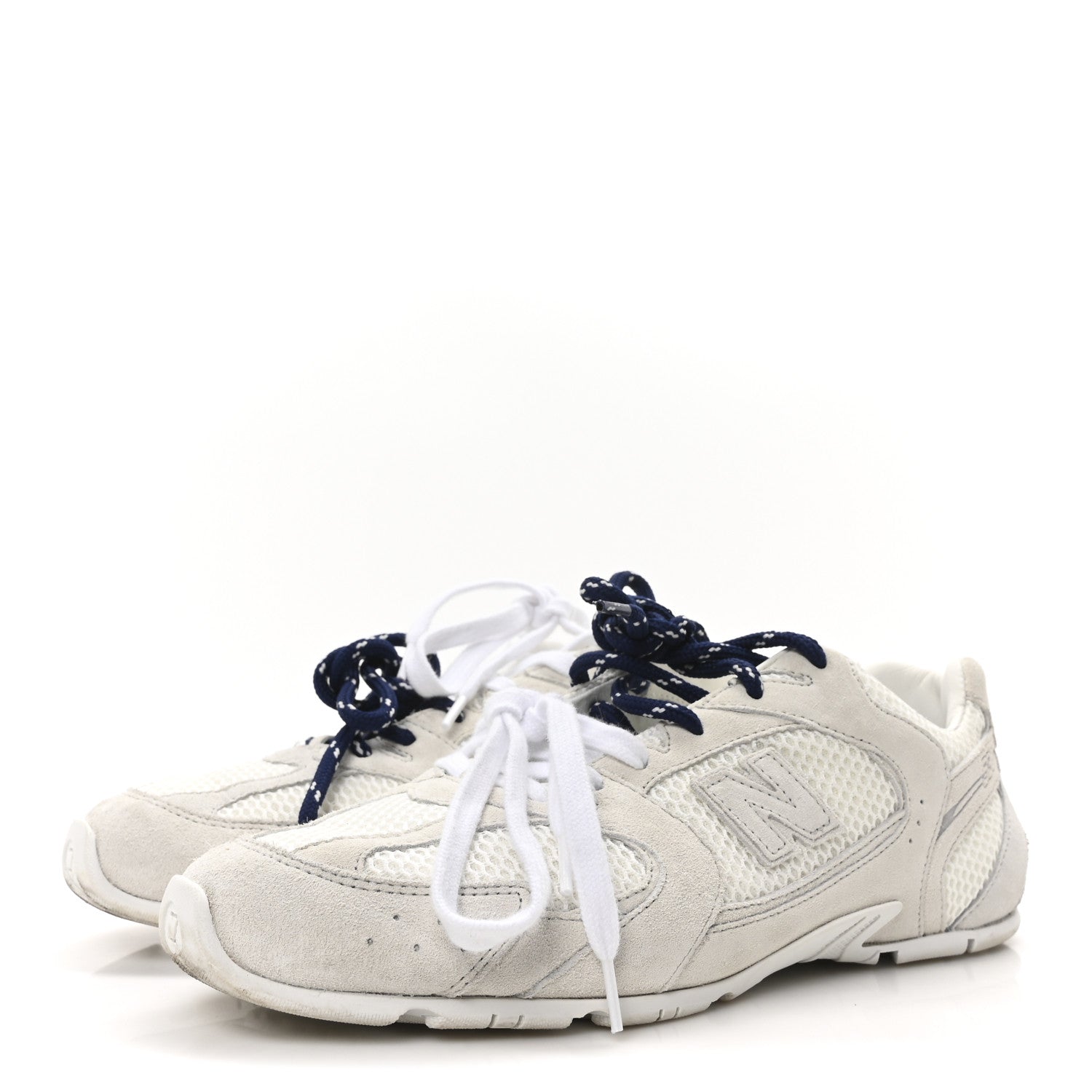 希少 MIU MIU × New Balance 530 SL White White New Balance X Miu Miu 530 Sl Leather Sneakers | Miu Miu