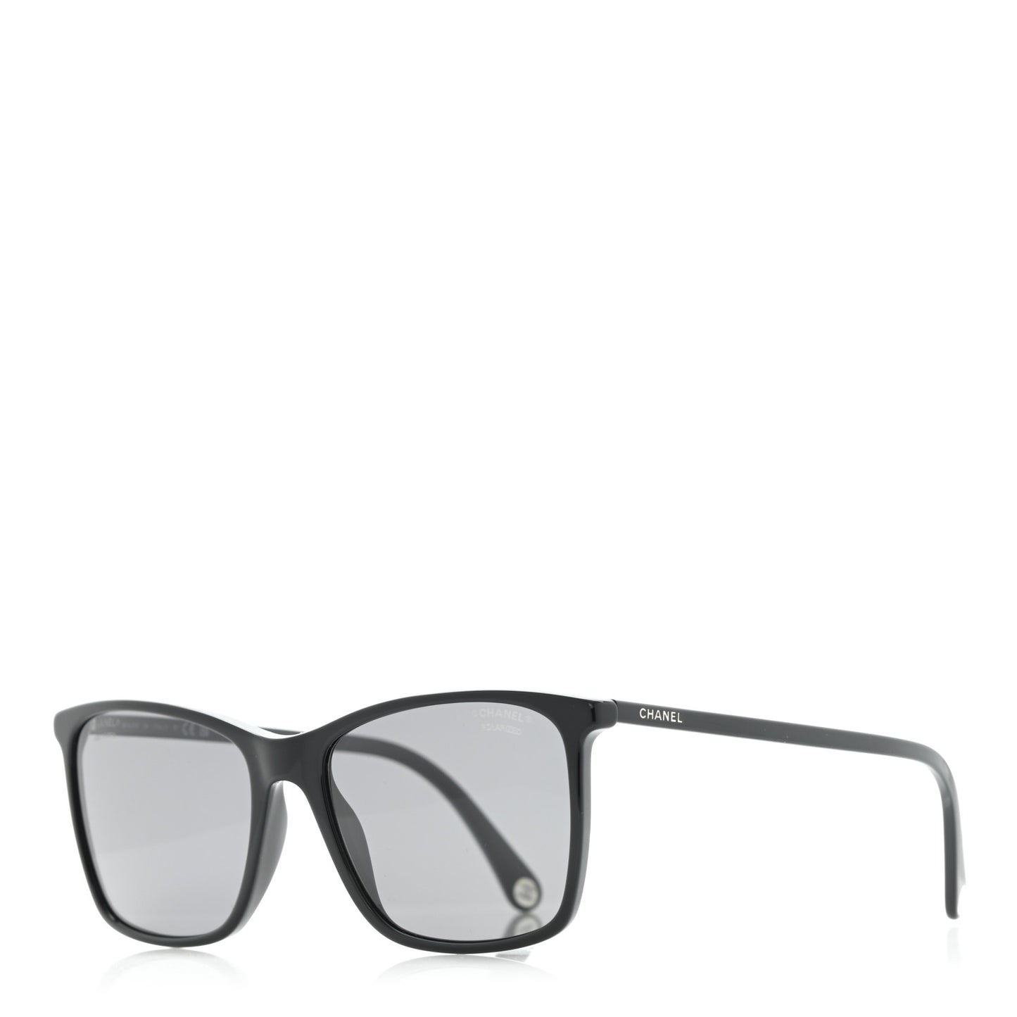 Acetate Polarized Square Sunglasses 5447 Black