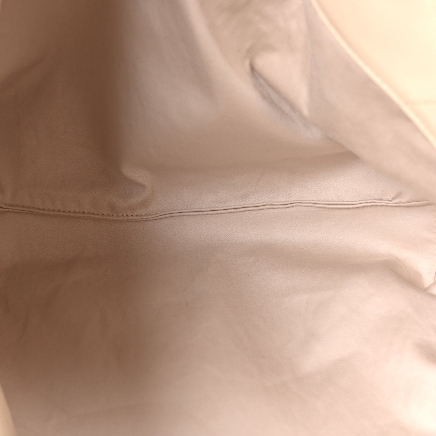 Calfskin Quilted Small Shopping Bag Beige