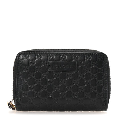 Gucci Microguccissima Zip Around Card Case Black 1 of 7
