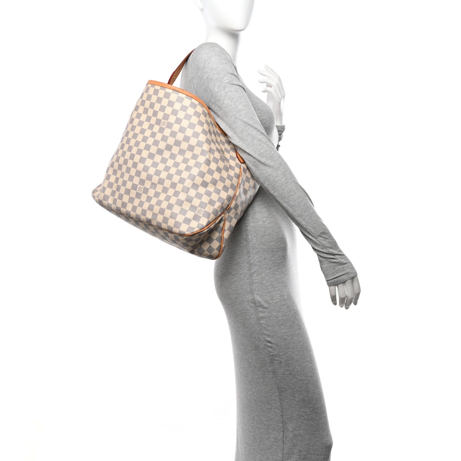 Louis Vuitton Damier Azur Delightful MM Rose Ballerine 2 of 9