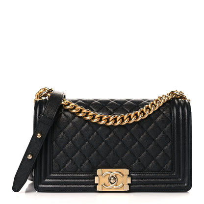 Chanel Caviar Quilted Medium Boy Flap Black 1 of 10