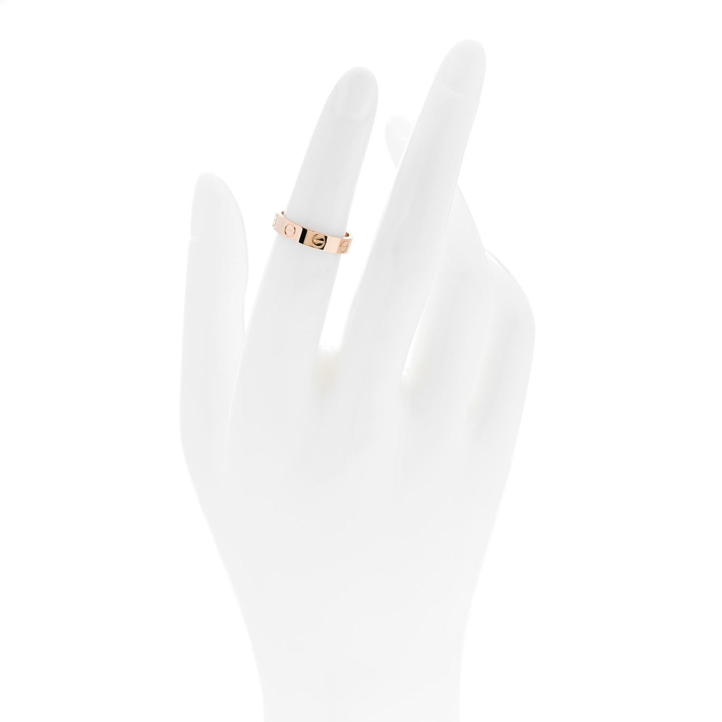 18K Pink Gold 3.5mm LOVE Wedding Band Ring 48 4.5