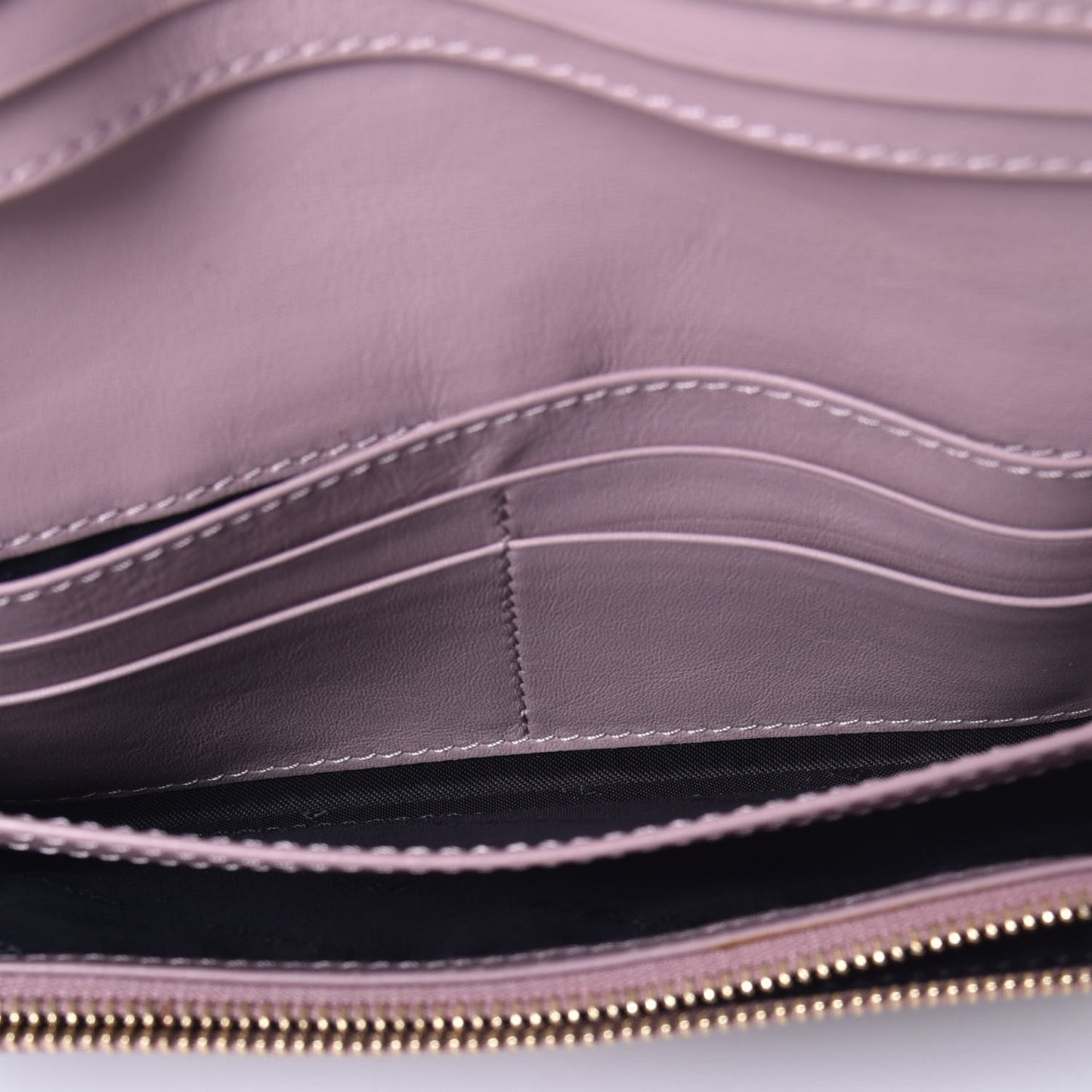 Calfskin House Check Porter Continental Wallet Pale Orchid