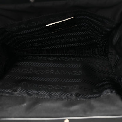 Prada Tessuto Nylon Kisslock Frame Shoulder Bag Black 5 of 9