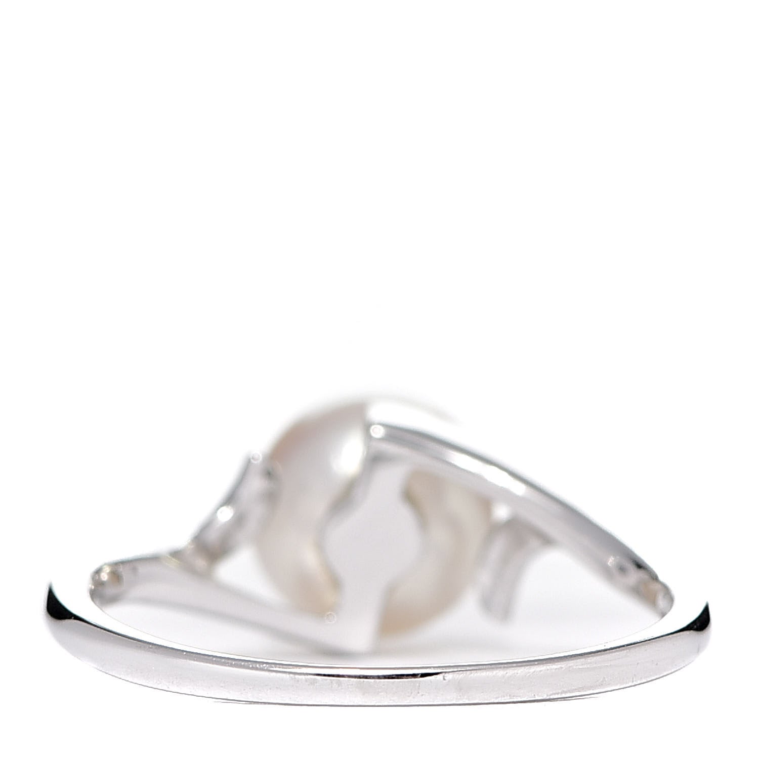 Mikimoto 18K White Gold Akoya Pearl 7mm Ring 51 5.75 4 of 5