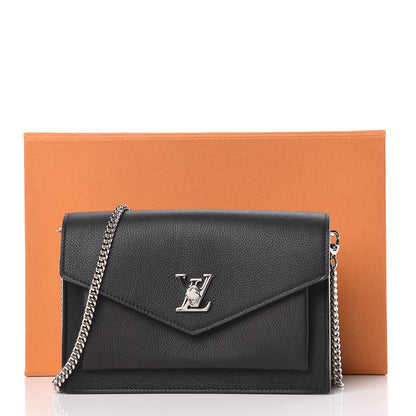 Louis Vuitton Soft Calfskin My Lockme Chain Pochette Black 12 of 12