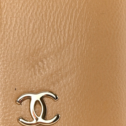 Chanel Goatskin Grosgrain Cap Toe CC Slingback Pumps 35.5 Beige Black 10 of 11