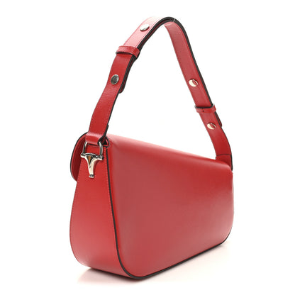 Gucci Demetra Small Horsebit 1955 Asymmetric Shoulder Bag New Cherry Red 3 of 10