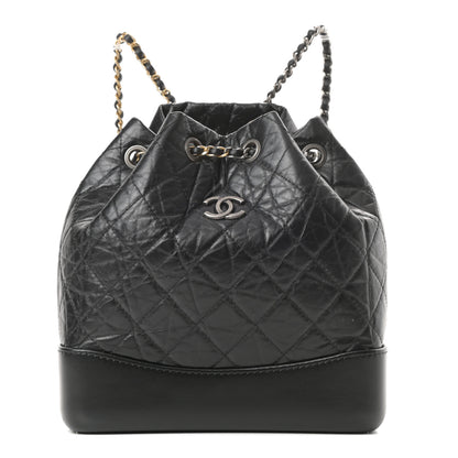 Chanel Aged Calfskin Quilted Small Gabrielle Backpack Black 1 of 14