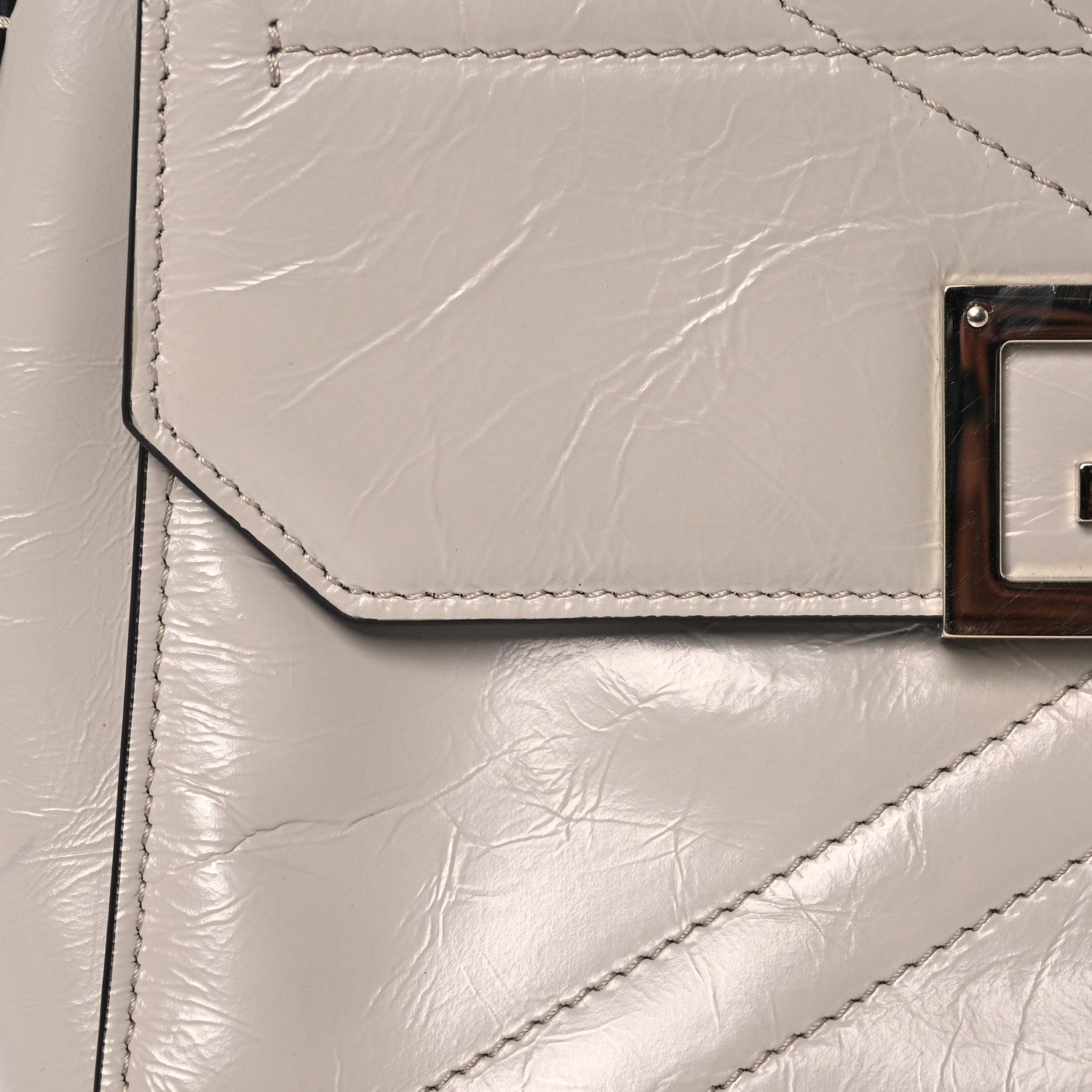 Givenchy Creased Patent Calfskin Small ID Flap Dune 7 of 14