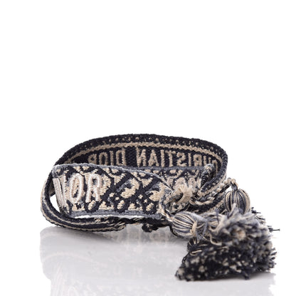 Christian Dior Woven Cotton J'Adior Friendship Bracelet Set Navy 3 of 5