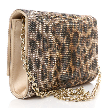 Judith Leiber Swarovski Crystal Fizzoni Leopard Clutch Champagne Multicolor 3 of 16