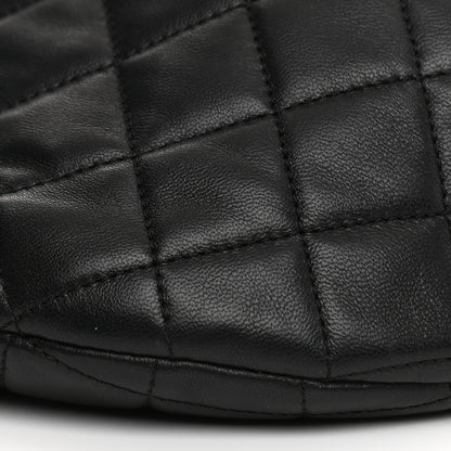 Chanel Lambskin Pearl Quilted CC Belt Bag Black 19 of 21
