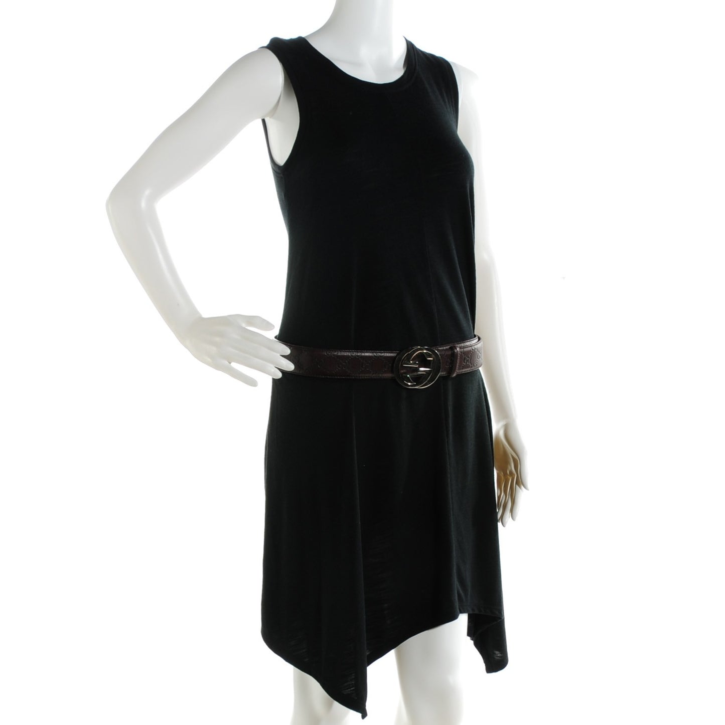 Guccissima Interlocking G Belt 90 36 Dark Brown