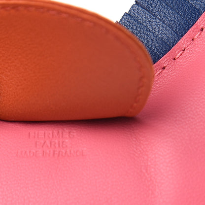 Hermes Milo Lambskin Grigri Rodeo Horse Bag Charm GM Rose Azalee Cornaline Bleu De Malte 3 of 4