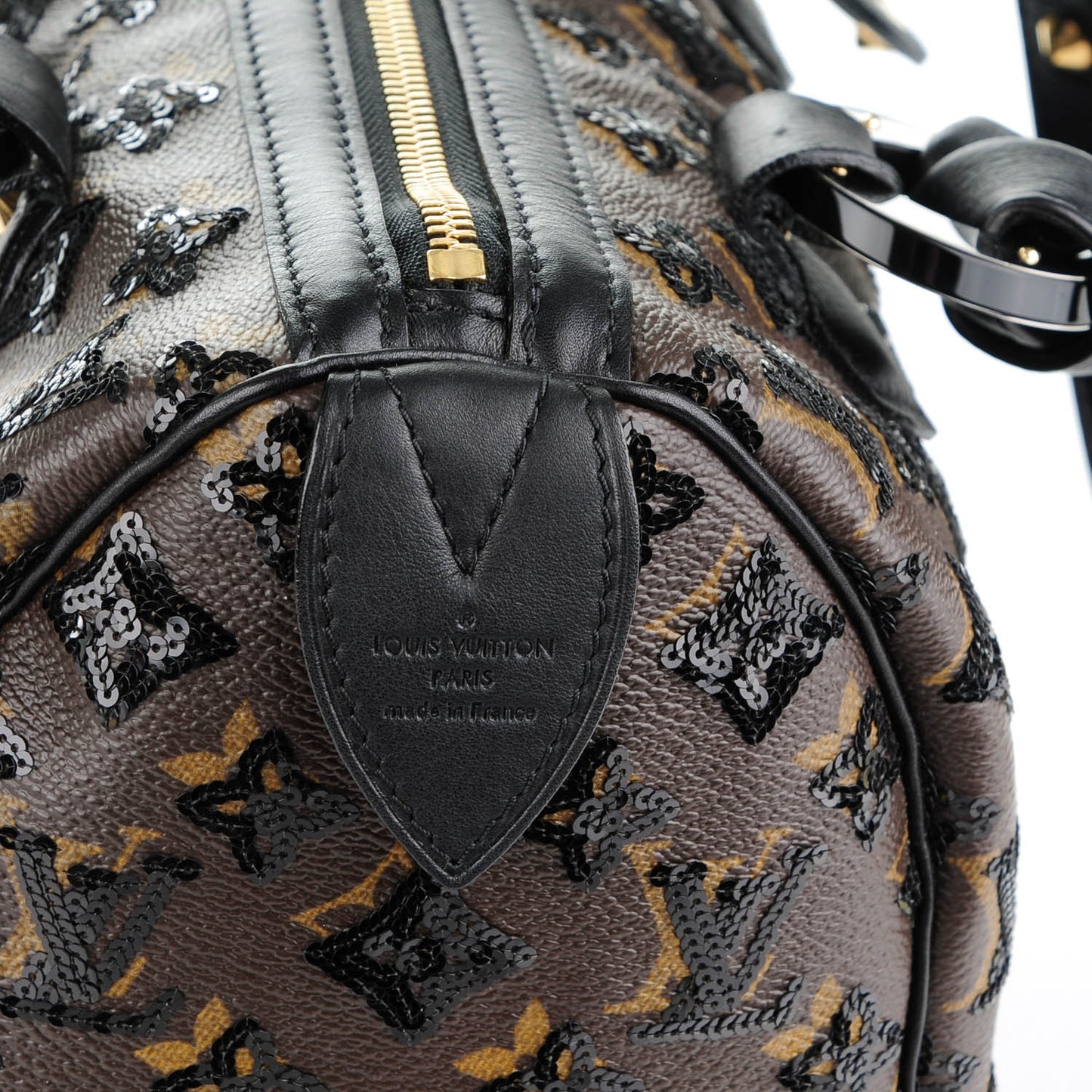 Monogram Sequins Eclipse Speedy 28 Black