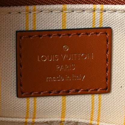Louis Vuitton Raffia Calfskin Monogram Giant Onthego MM Tan 6 of 9
