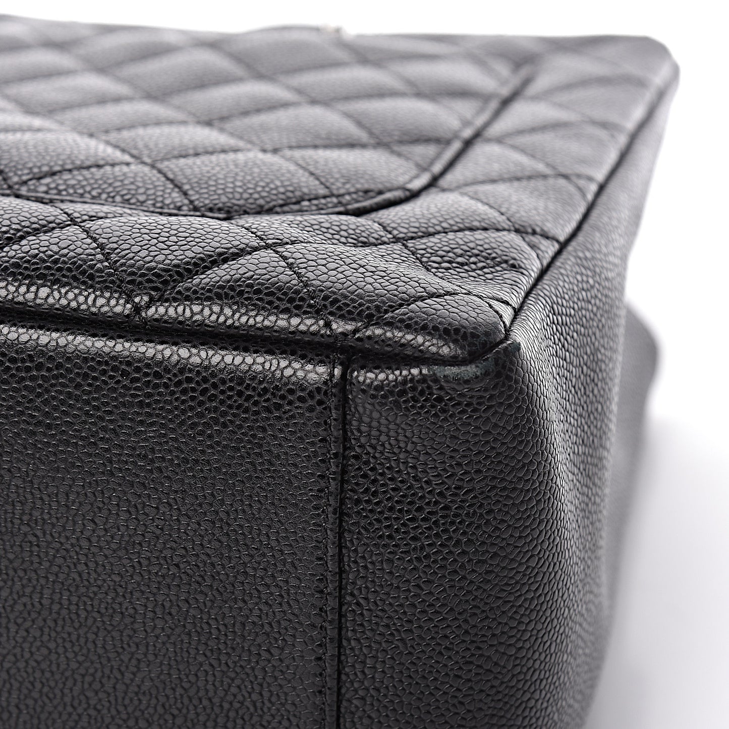 Caviar Quilted Grand Shopping Tote GST Black