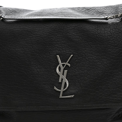 Saint Laurent Grained Lambskin Monogram Oversized Niki Chain Satchel Black 10 of 15