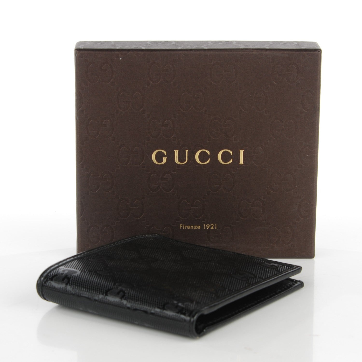Gucci Imprime Monogram Avel Bi-Fold Wallet Black 4 of 7