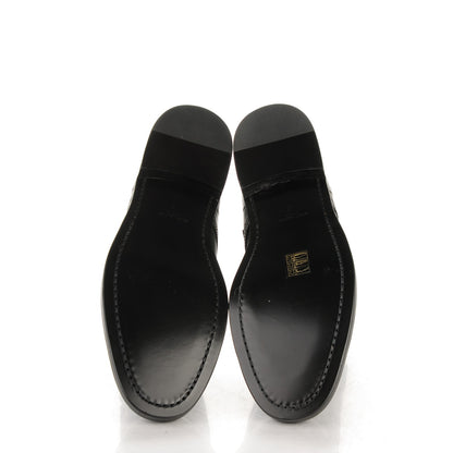 Saint Laurent Smooth Calfskin Studded Strap Rangers Boots 40 Black 5 of 9