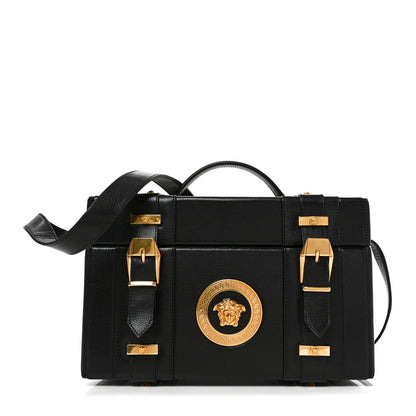Versace Calfskin Medusa Vanity Train Case Black 1 of 8