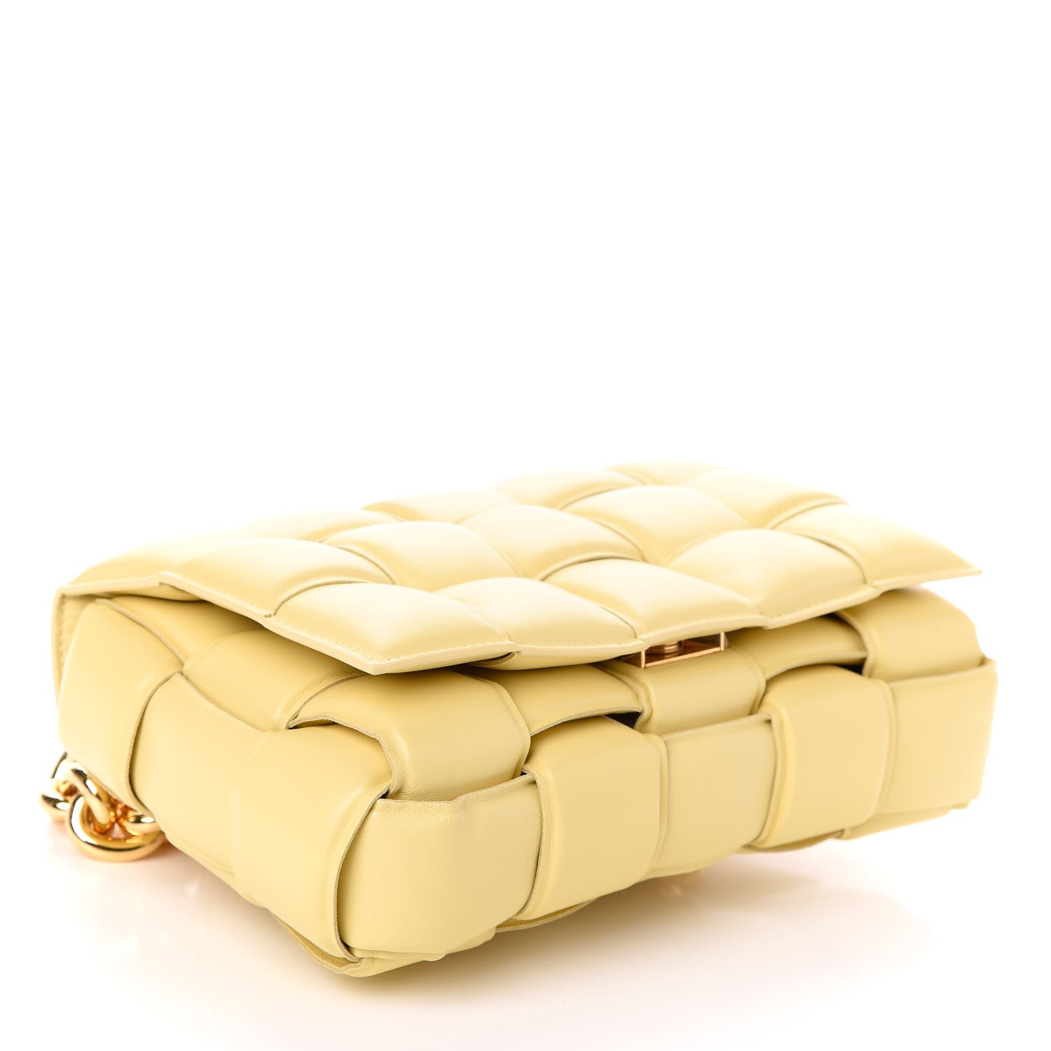 Bottega Veneta Lambskin Maxi Intreccio Padded Chain Cassette Crossbody Bag Corn 4 of 9