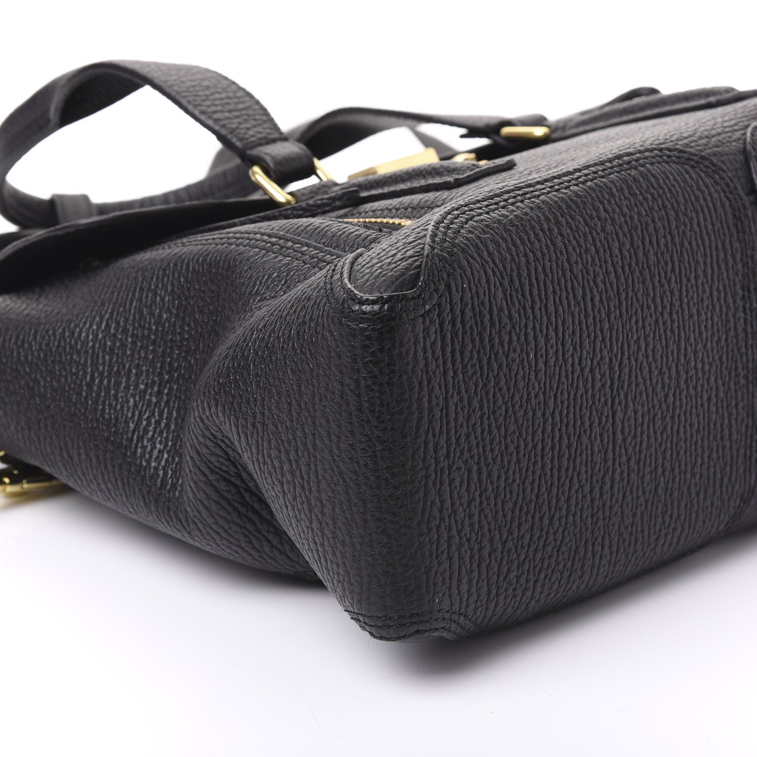 3.1 Phillip Lim 3.1 Textured Calfskin Medium Pashli Satchel Black 7 of 8