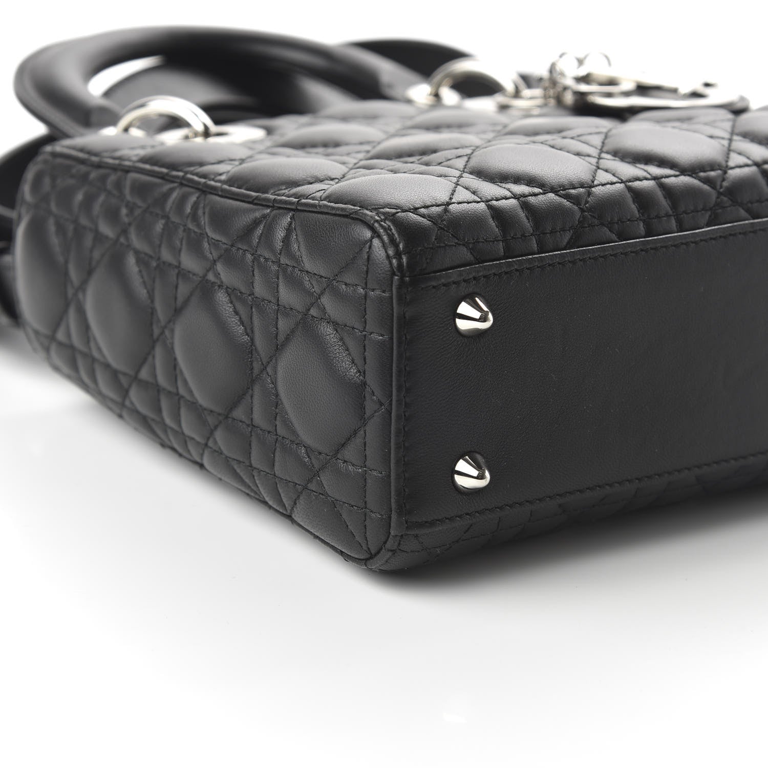 Christian Dior Lambskin Cannage Small Lucky Badges My Lady Dior Black 6 of 9