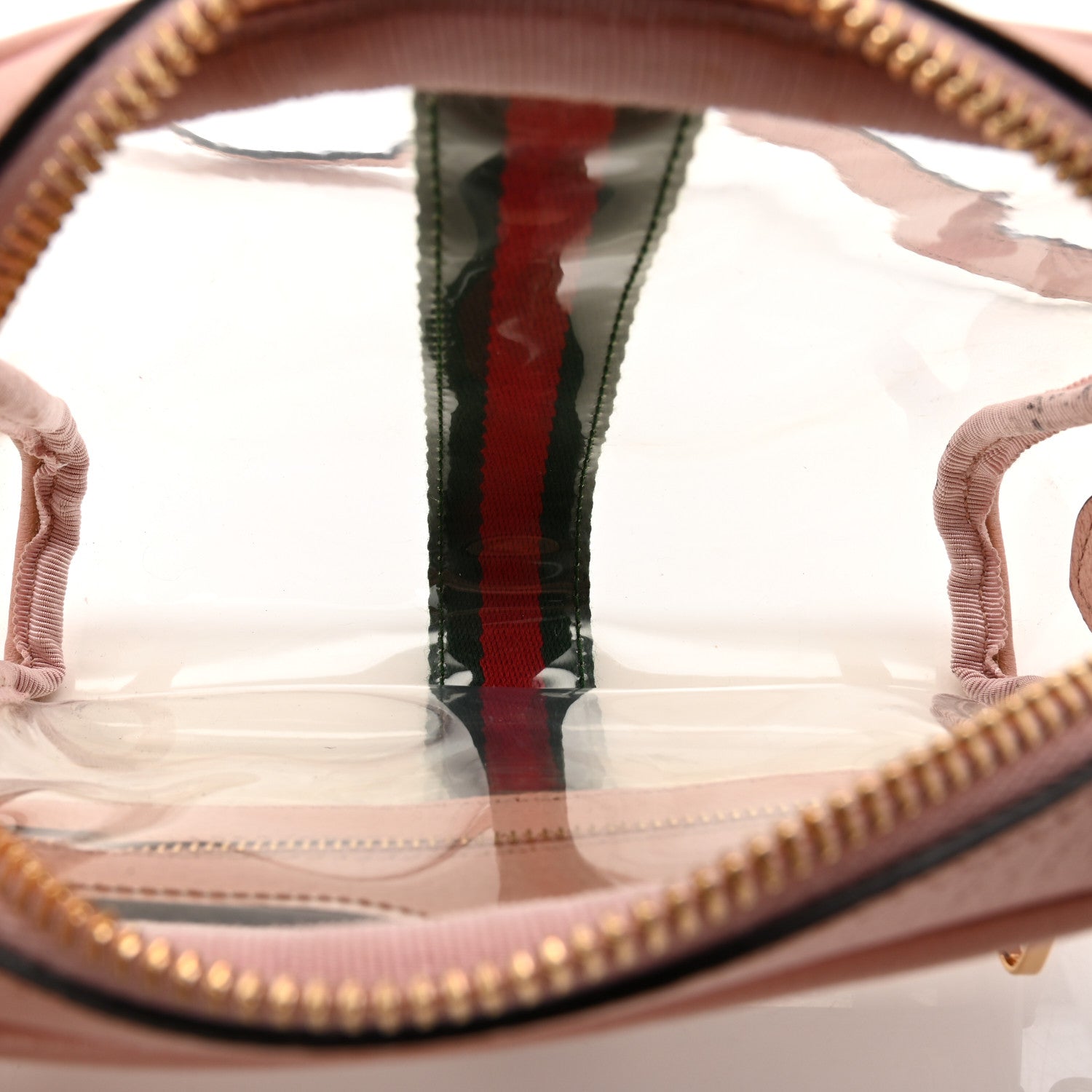 Gucci Vinyl Web Mini Ophidia Transparent Shoulder Bag Perfect Pink 12 of 28