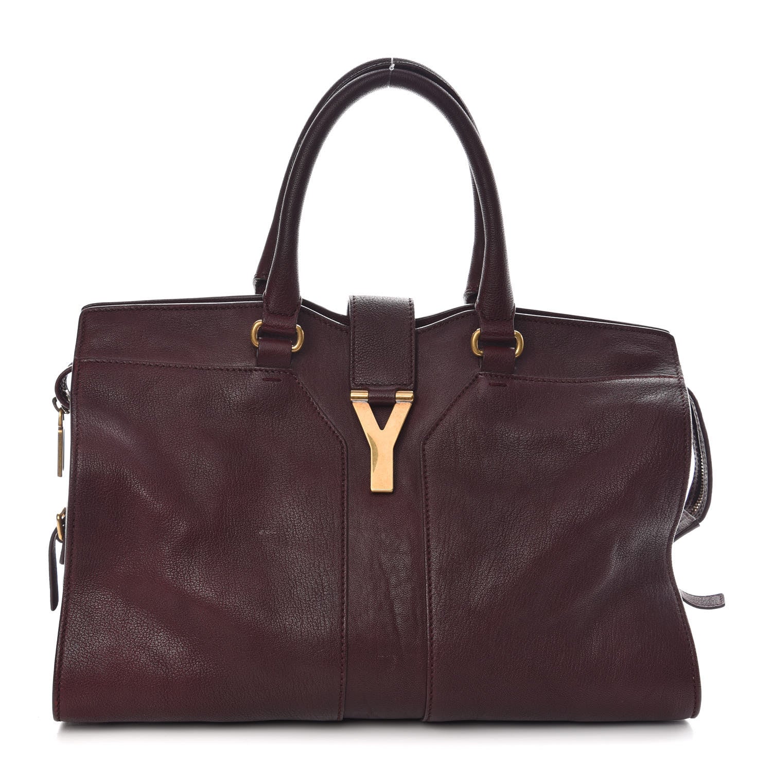 Saint Laurent Sheepskin Medium Cabas ChYc Plum 1 of 11