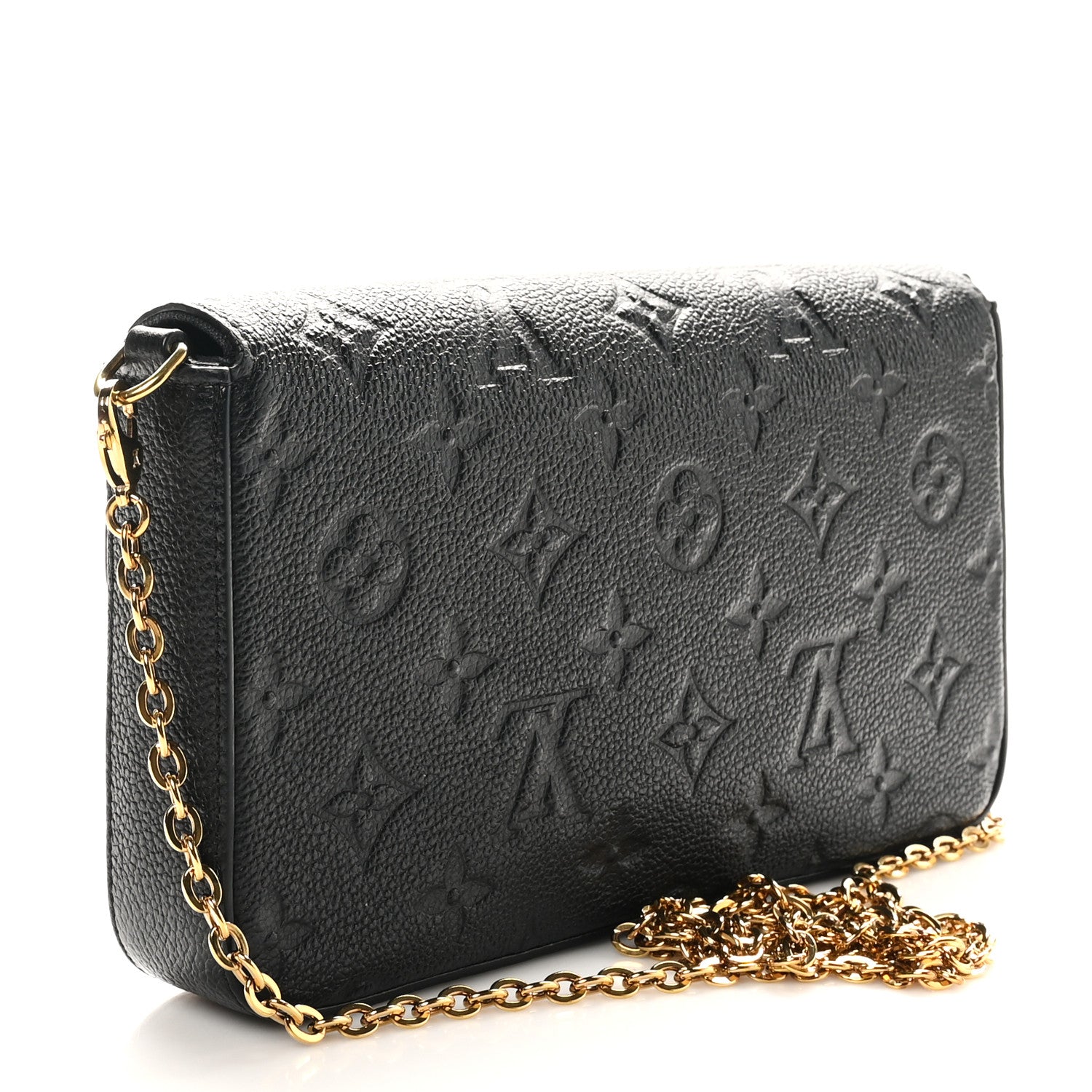 Louis Vuitton Empreinte Pochette Felicie Chain Wallet Black 3 of 9