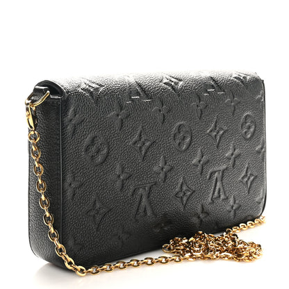 Louis Vuitton Empreinte Pochette Felicie Chain Wallet Black 3 of 9