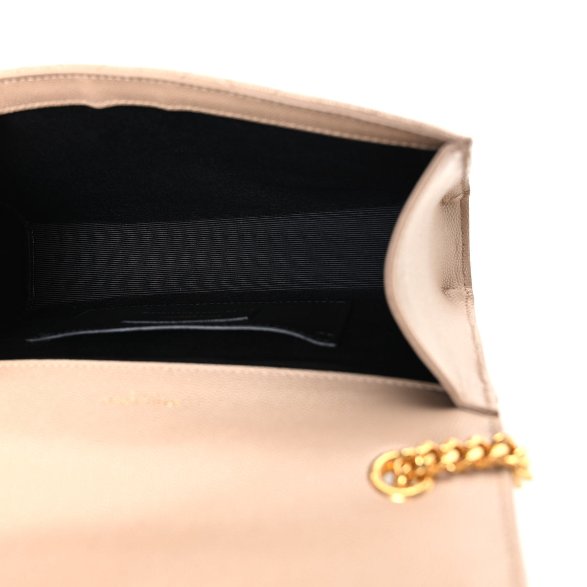 Saint Laurent Grain De Poudre Textured Mixed Matelasse Triquilt Small Monogram Satchel Dark Beige 5 of 10