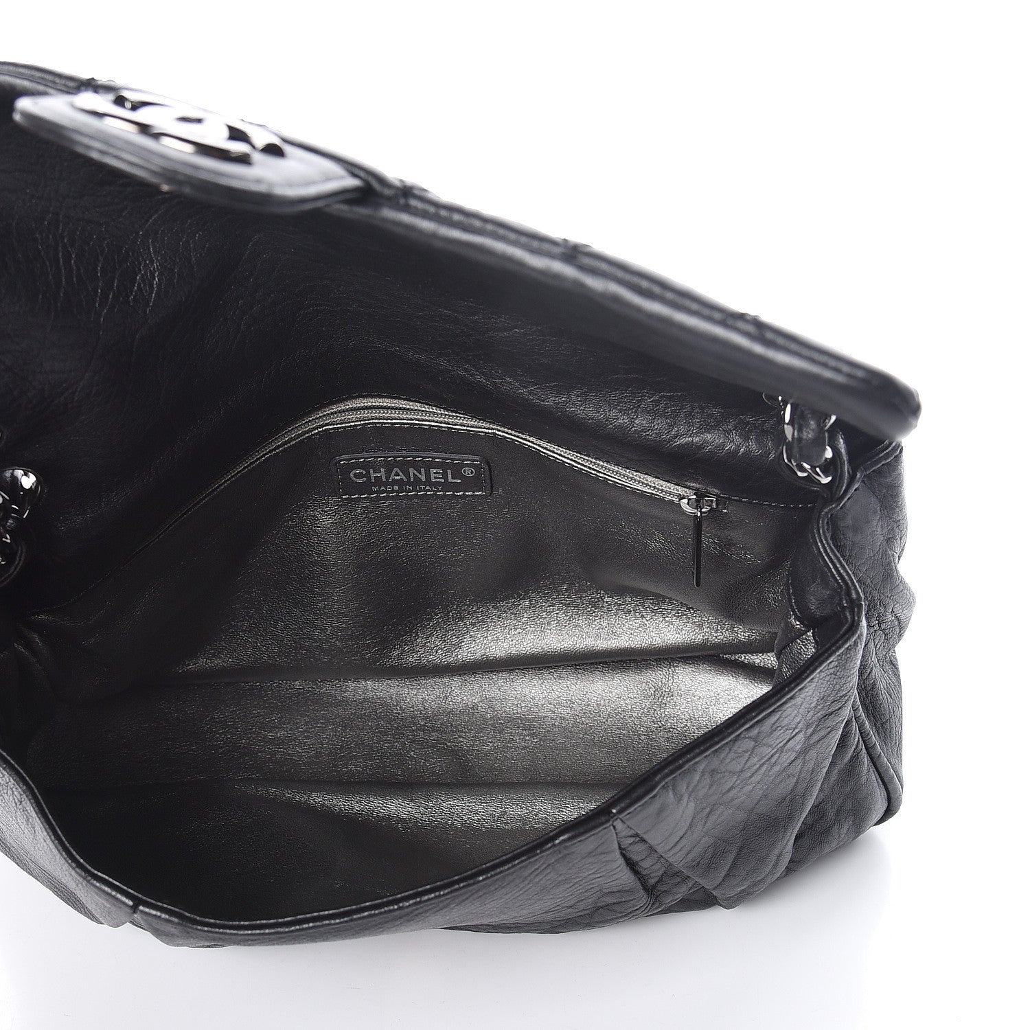 Chanel Distressed Lambskin Lady Braid Flap Black 5 of 9