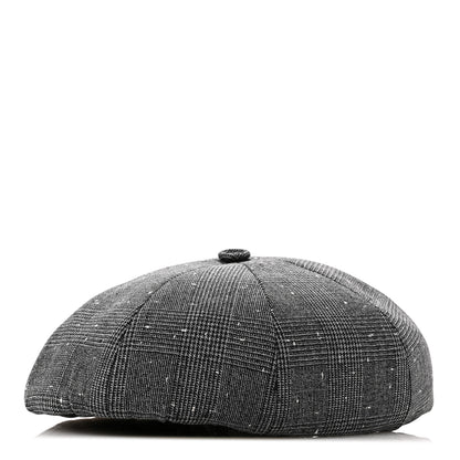 Christian Dior Wool Blend Prince of Whales Cap M Grey 1 of 9