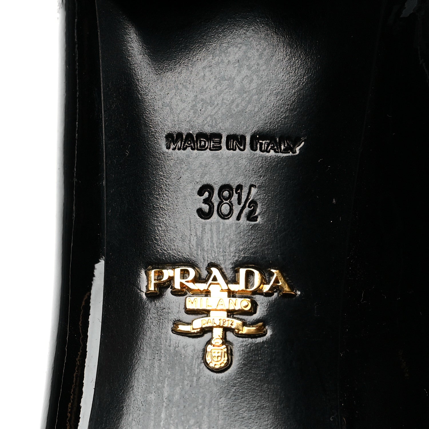 Prada Spazzolato Bow Pumps 38.5 Black 6 of 9
