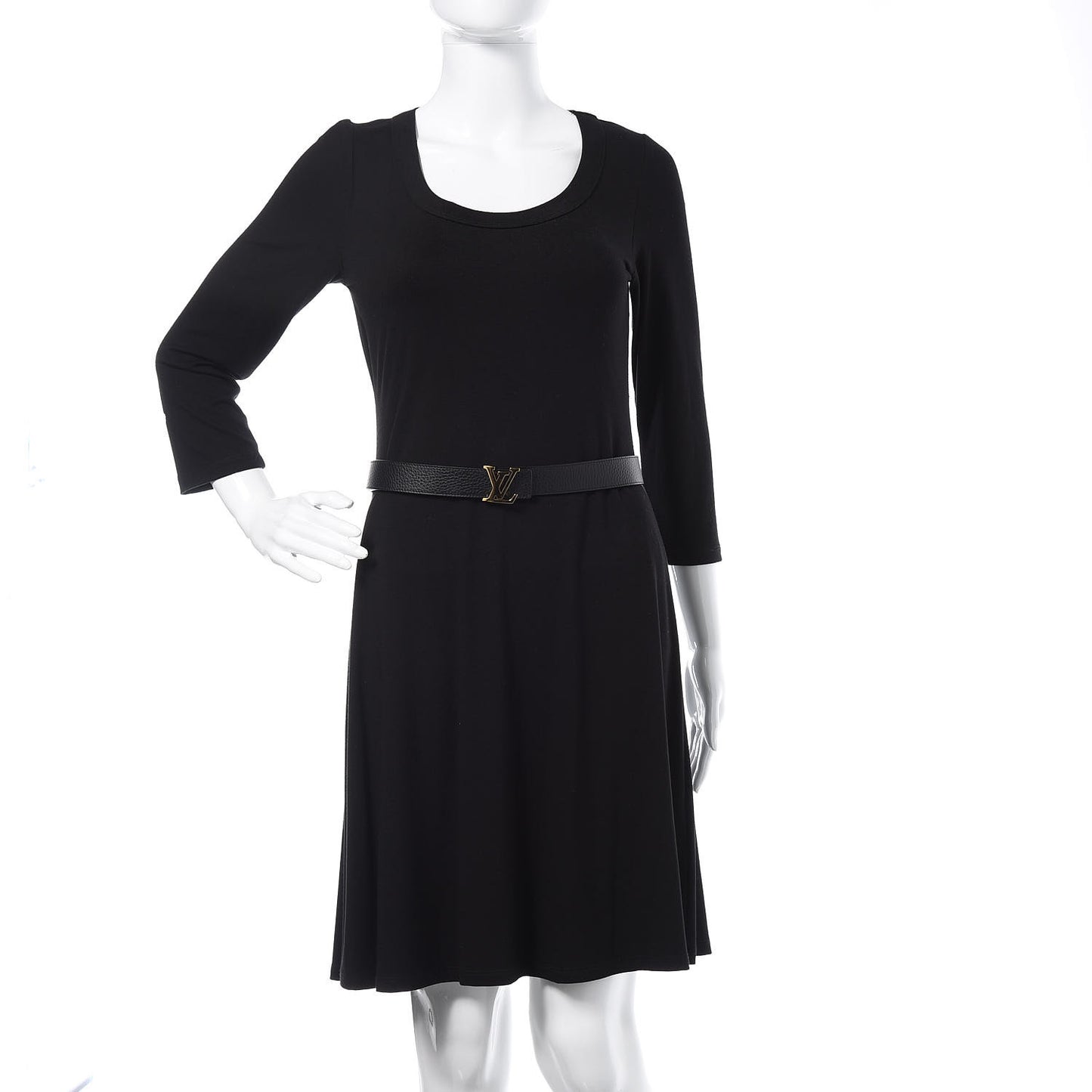 Taurillon Calfskin 30mm LV Initiales Reversible Belt 80 32 Black