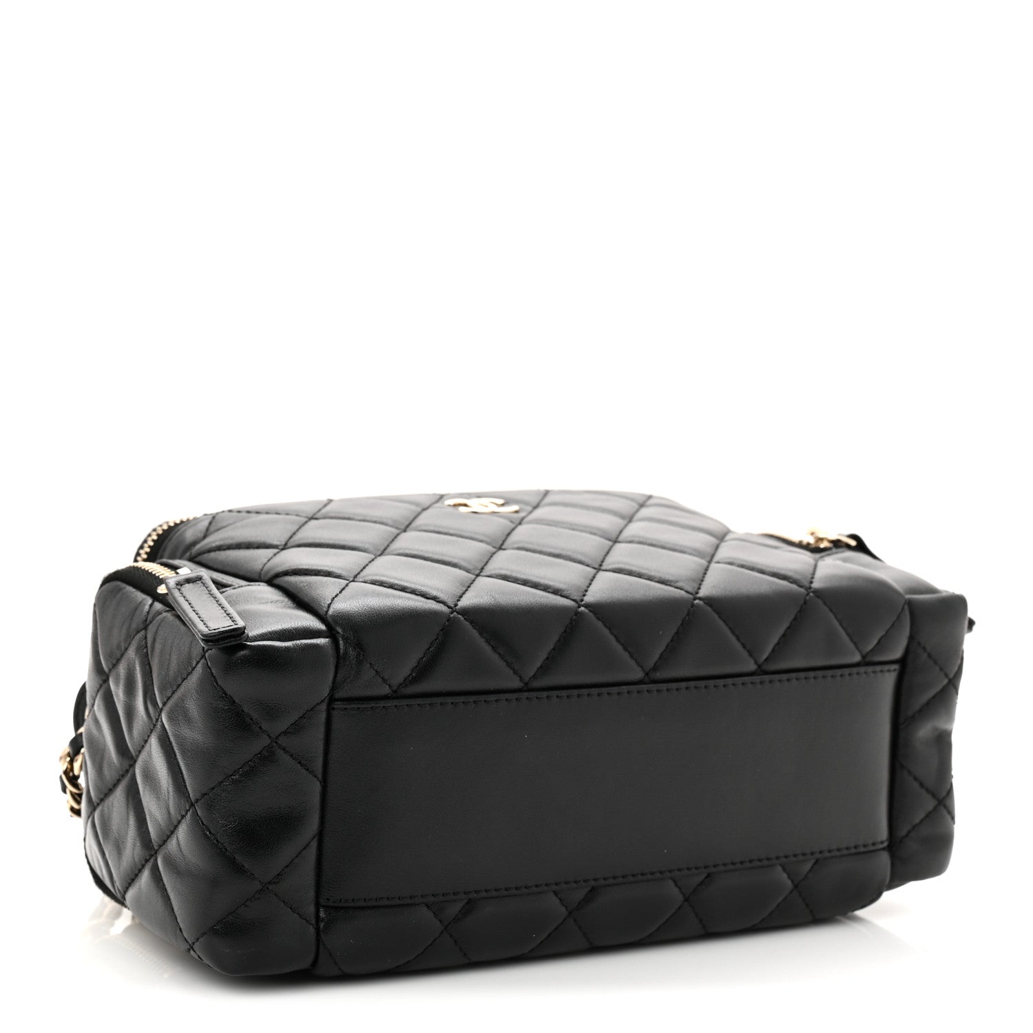Chanel Lambskin Quilted Multi Pocket Top Handle Vanity With Chain Black 5 of 11