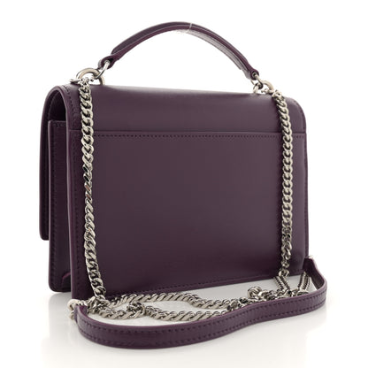 Saint Laurent Calfskin Monogram Sunset Chain Wallet Prunia 3 of 10