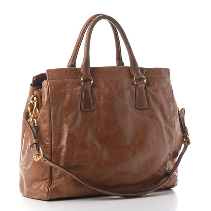 Prada Vitello Daino Tote Brandy 3 of 8
