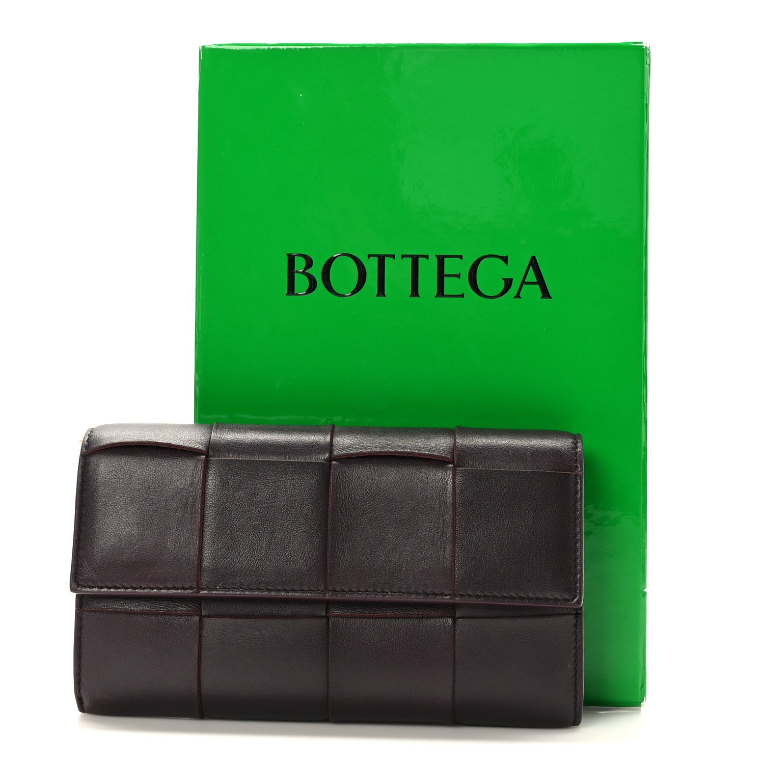 Bottega Veneta Nappa Maxi Intrecciato Continental Flap Wallet Grape 3 of 8